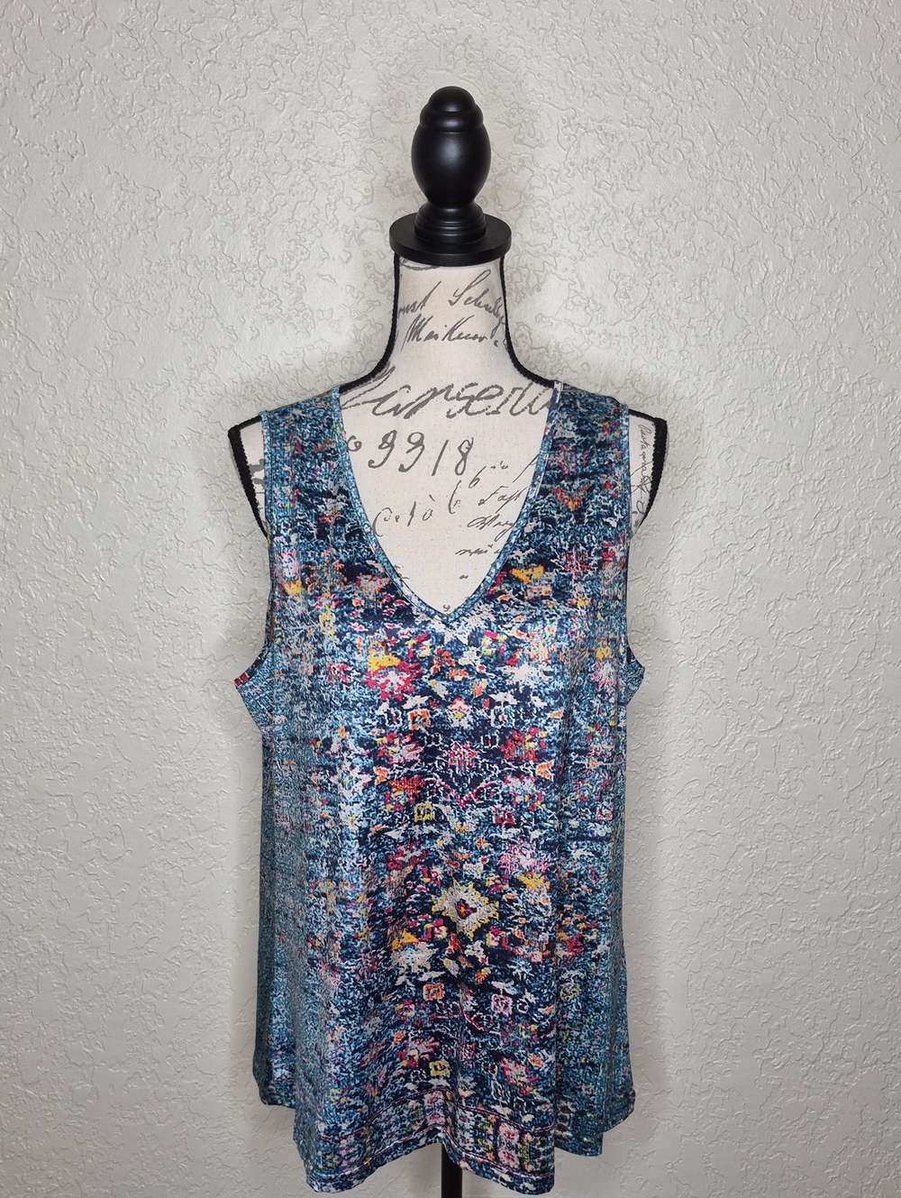 Misslook Multicolored Abstract Print Tank Top Size XL